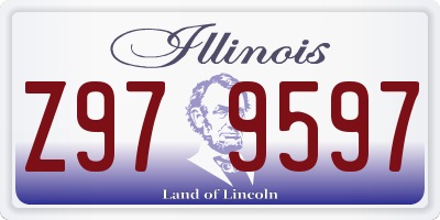 IL license plate Z979597