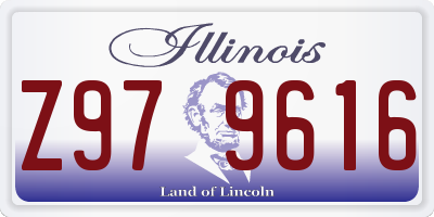 IL license plate Z979616
