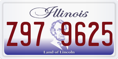 IL license plate Z979625
