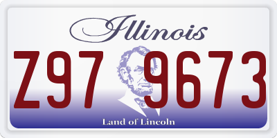 IL license plate Z979673