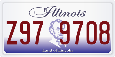 IL license plate Z979708