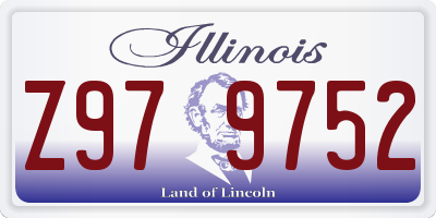 IL license plate Z979752