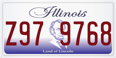 IL license plate Z979768