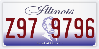 IL license plate Z979796