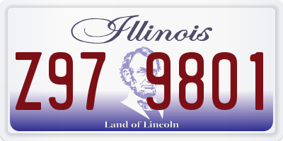 IL license plate Z979801