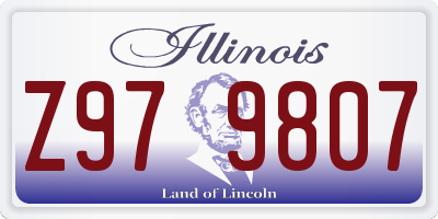 IL license plate Z979807