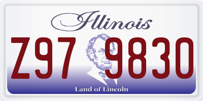 IL license plate Z979830