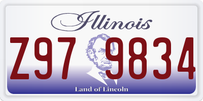 IL license plate Z979834