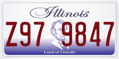 IL license plate Z979847
