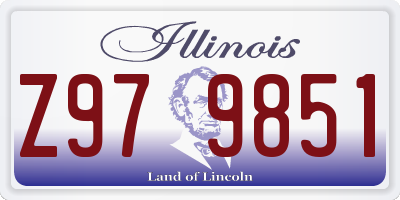 IL license plate Z979851