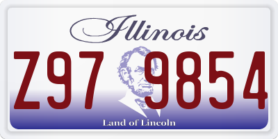 IL license plate Z979854