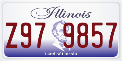 IL license plate Z979857