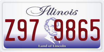 IL license plate Z979865