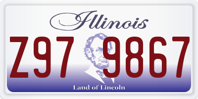 IL license plate Z979867