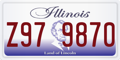 IL license plate Z979870
