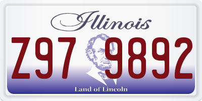 IL license plate Z979892