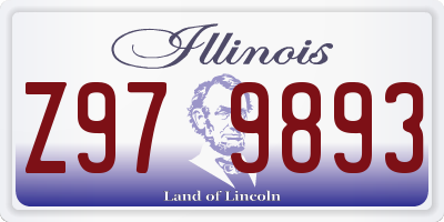 IL license plate Z979893