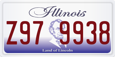IL license plate Z979938