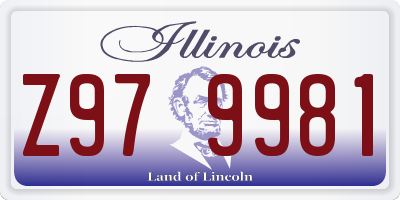 IL license plate Z979981