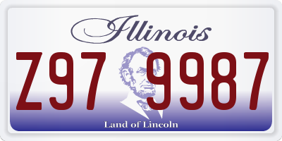 IL license plate Z979987