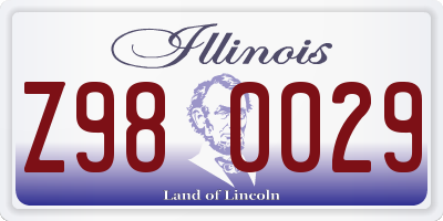 IL license plate Z980029