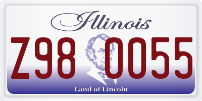 IL license plate Z980055
