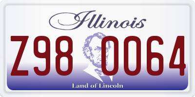 IL license plate Z980064