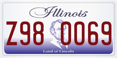 IL license plate Z980069