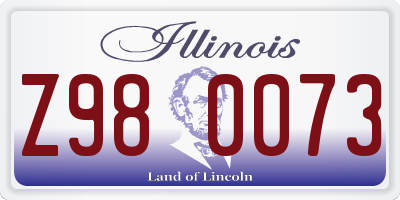 IL license plate Z980073