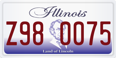 IL license plate Z980075