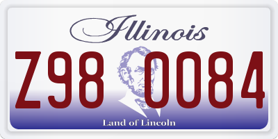 IL license plate Z980084
