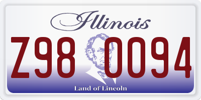 IL license plate Z980094
