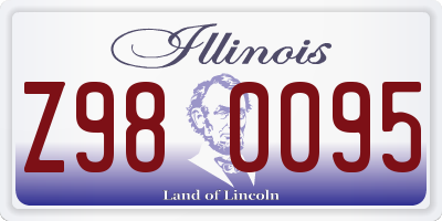 IL license plate Z980095