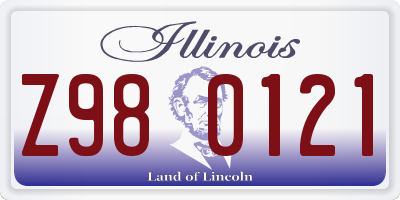 IL license plate Z980121