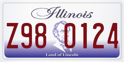 IL license plate Z980124
