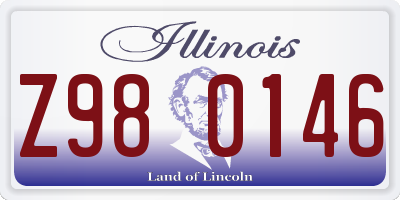 IL license plate Z980146