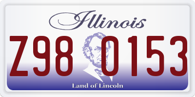 IL license plate Z980153