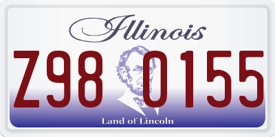 IL license plate Z980155