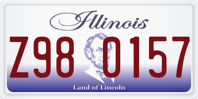 IL license plate Z980157