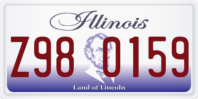 IL license plate Z980159