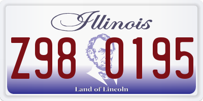 IL license plate Z980195