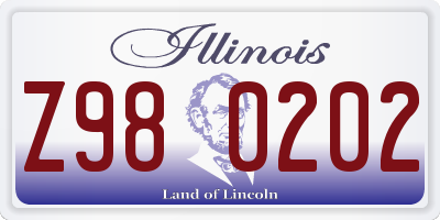IL license plate Z980202