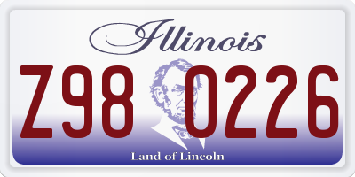 IL license plate Z980226