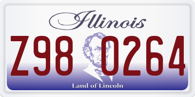 IL license plate Z980264