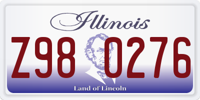 IL license plate Z980276