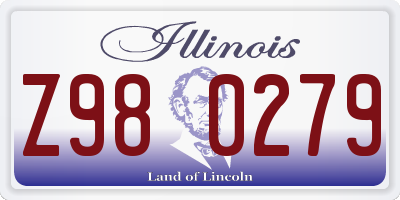 IL license plate Z980279