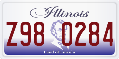 IL license plate Z980284