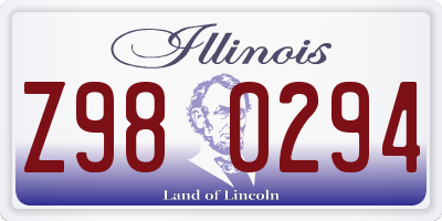 IL license plate Z980294