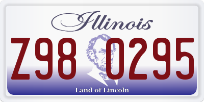 IL license plate Z980295