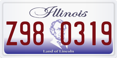 IL license plate Z980319